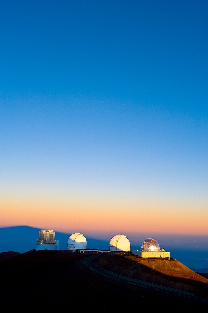 Observatories on summit of Mauna Kea