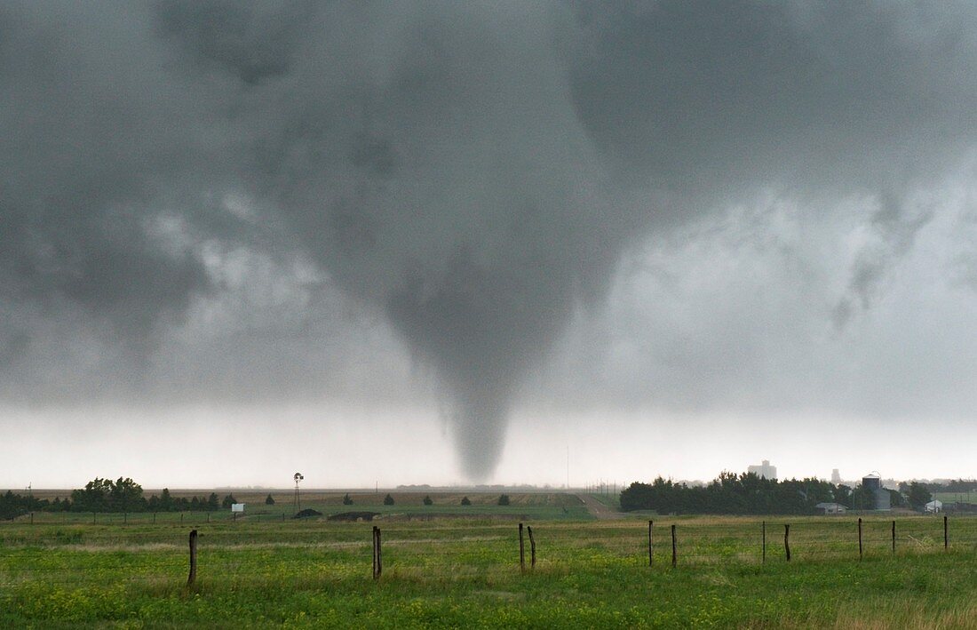 Tornado over fields