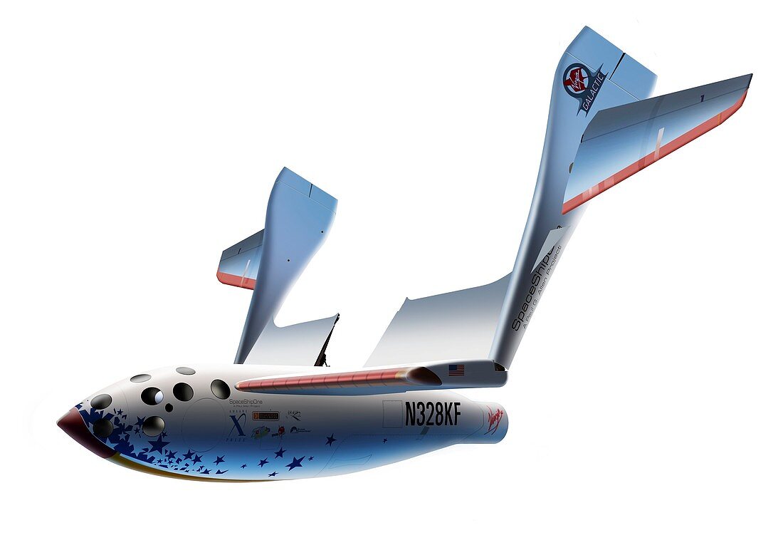 SpaceShipOne re-entry,artwork