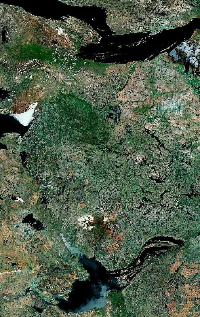 Slave craton,Canada,satellite image