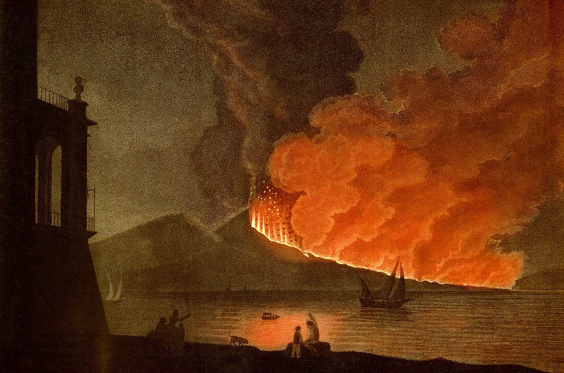 Vesuvius erupting,1794