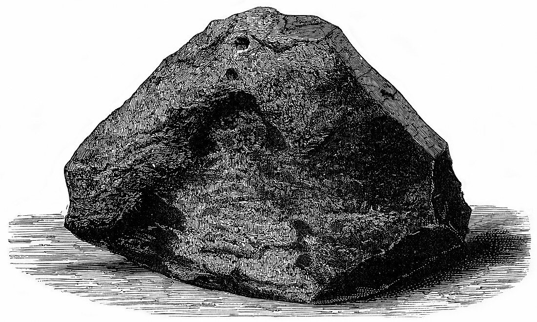 Caille meteorite,19th century artwork