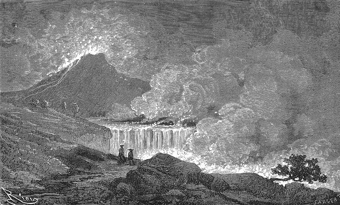 Eruption of Etna,19th century artwork