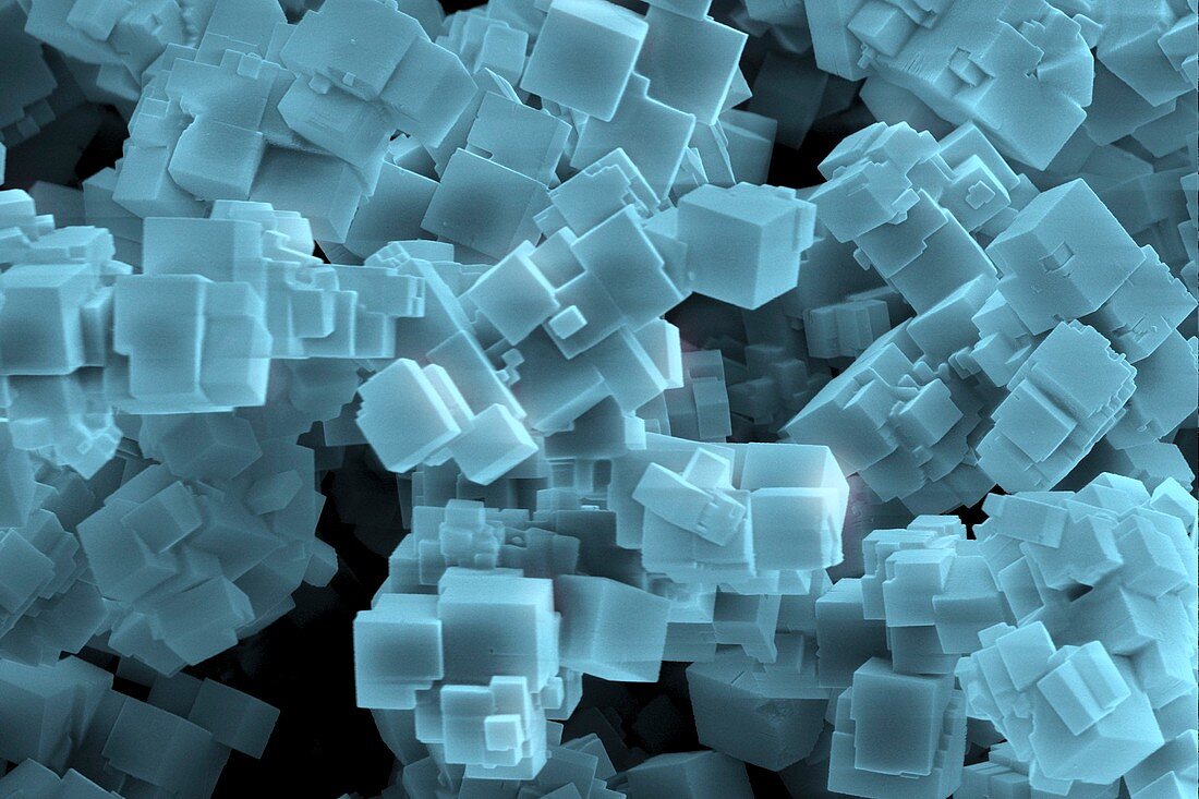 Fluorite crystals,SEM