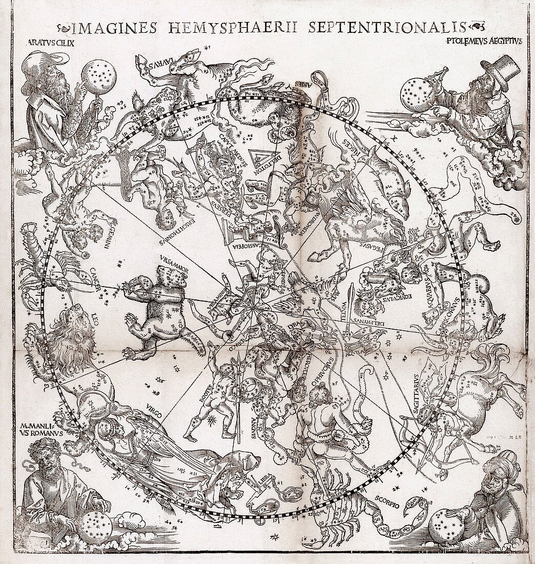 Northern hemisphere star chart,1537