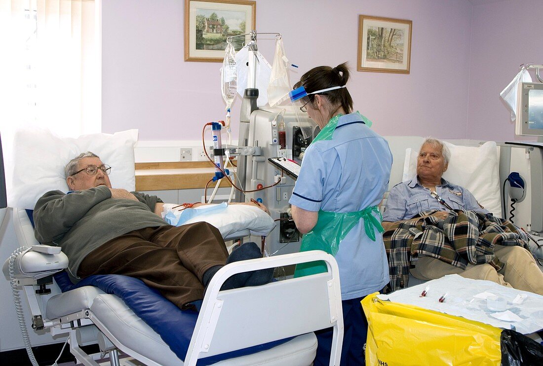 Men undergoing kidney dialysis