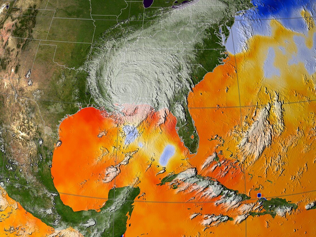 Hurricane Katrina sea surface temperature