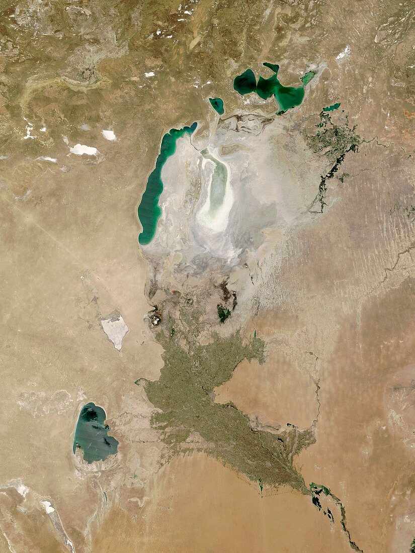 Aral Sea,satellite image,2009
