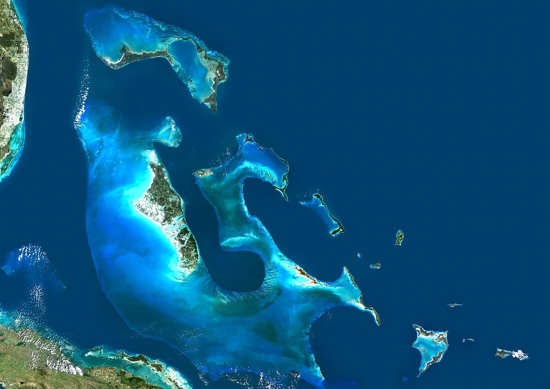 The Bahamas,satellite image