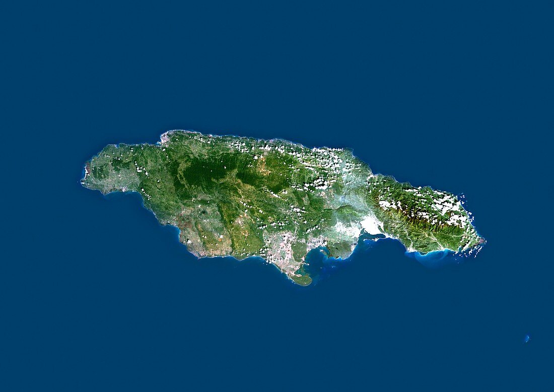 Jamaica,satellite image