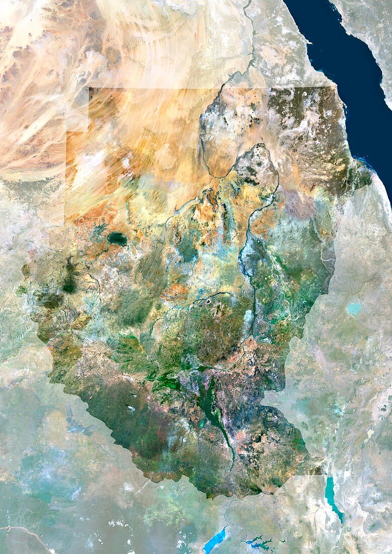 Sudan,satellite image