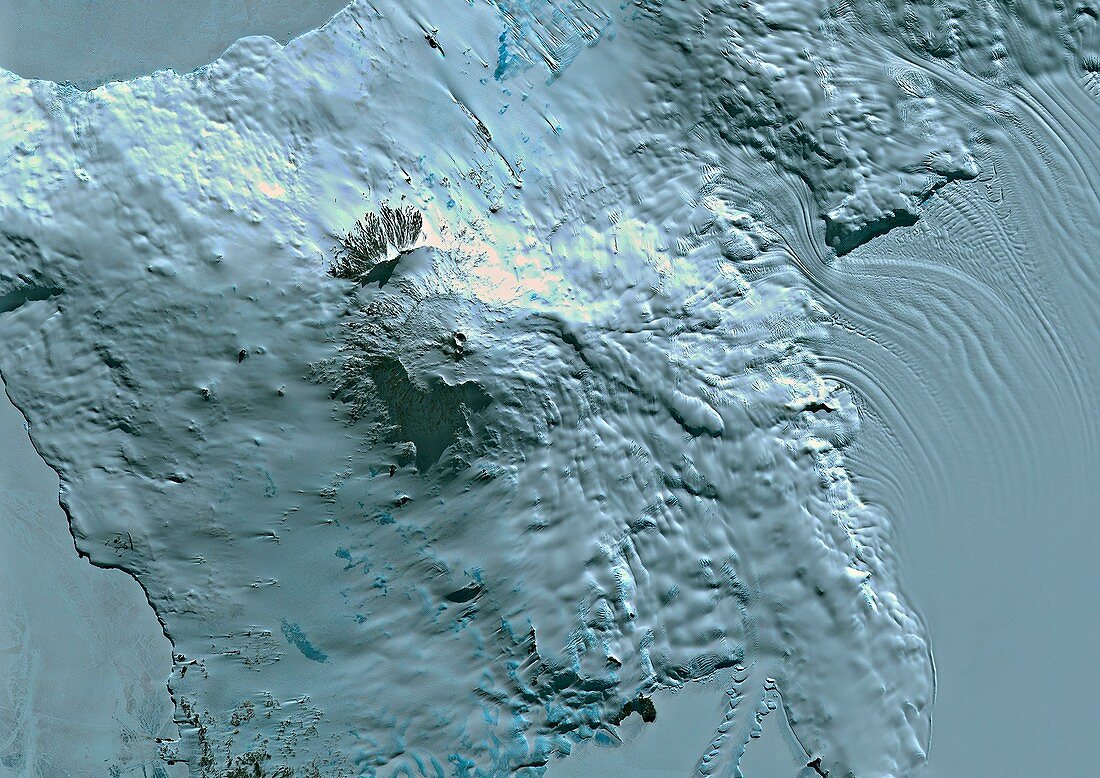 Mount Erebus,satellite image