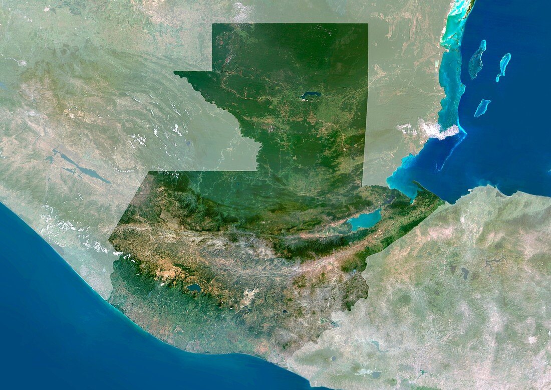 Guatemala,satellite image