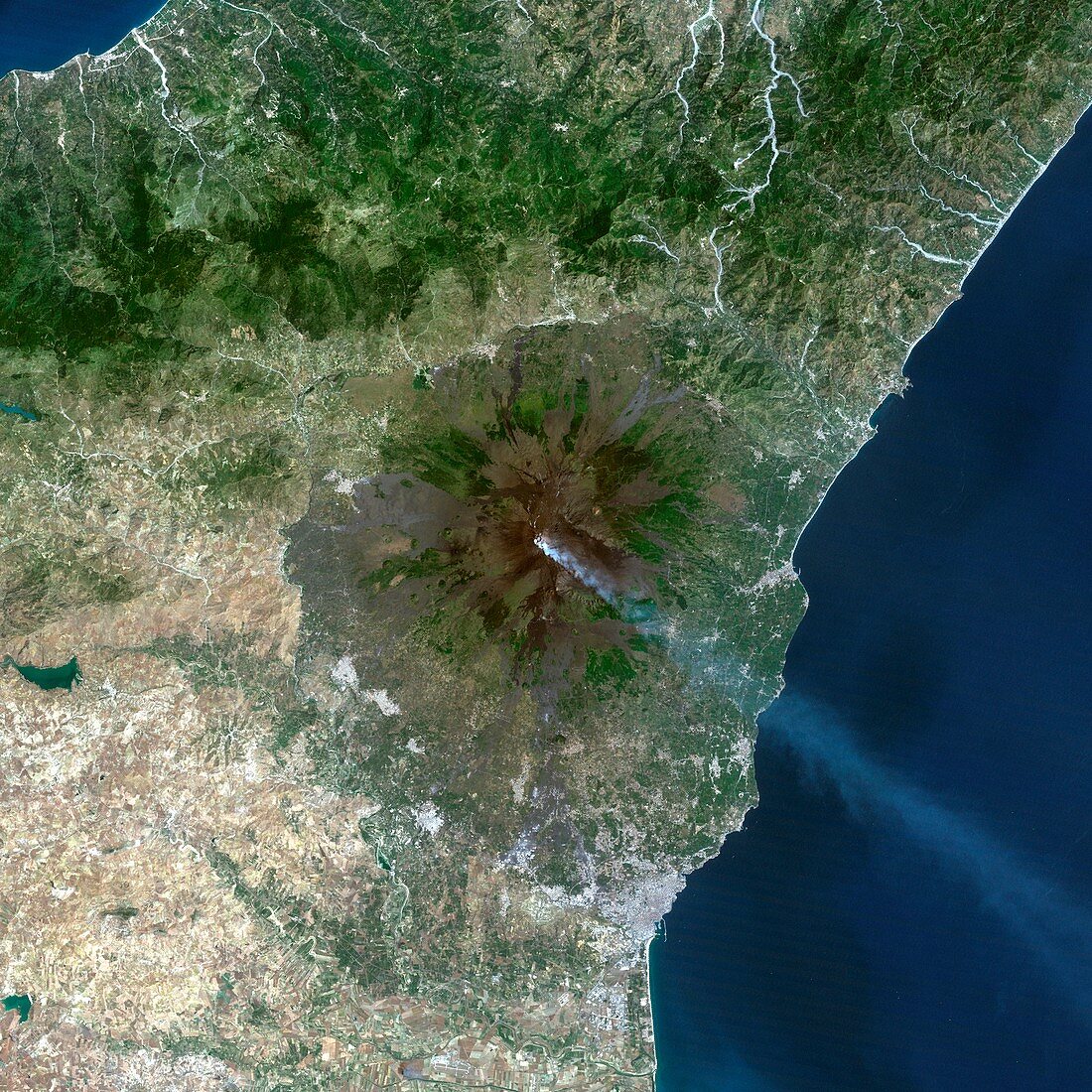 Mount Etna,satellite image