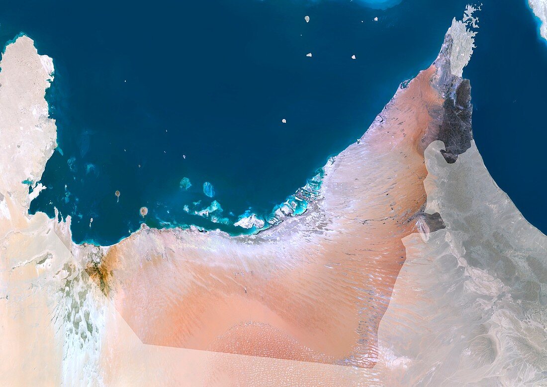 United Arab Emirates,satellite image