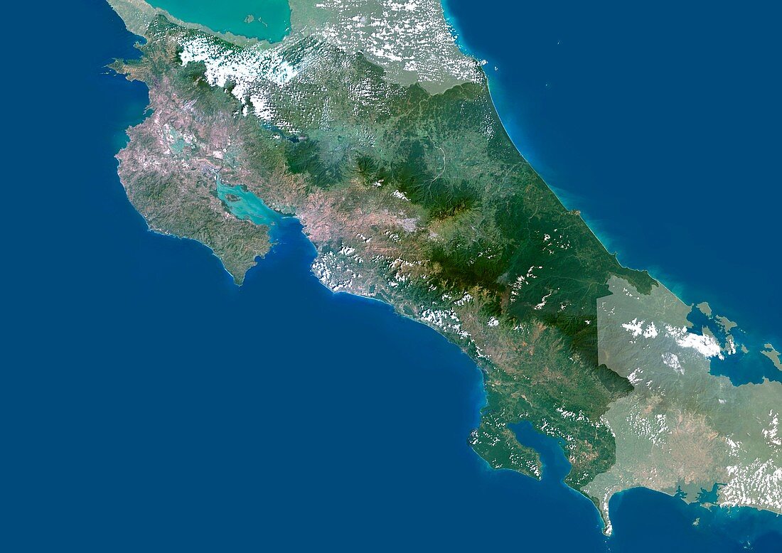 Costa Rica,satellite image