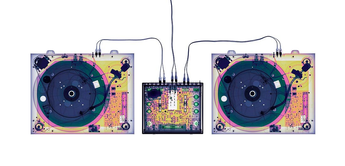 DJ equipment,coloured X-ray