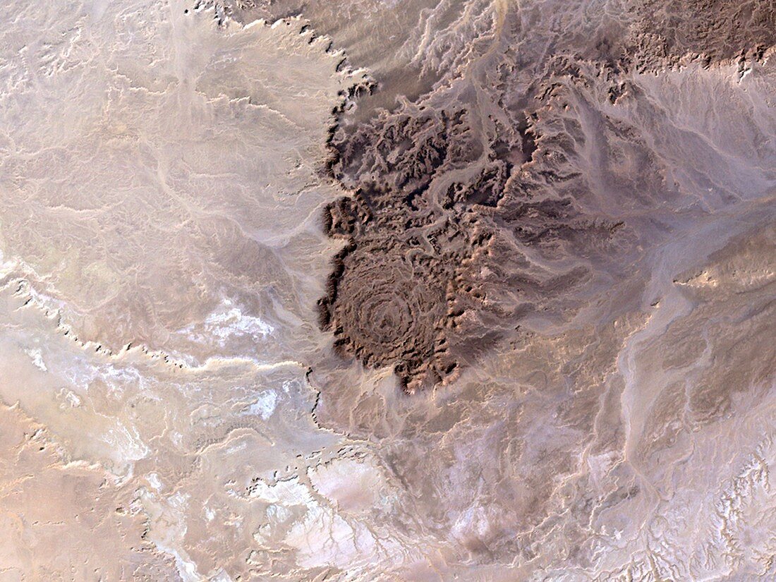 Tin Bider crater,satellite image