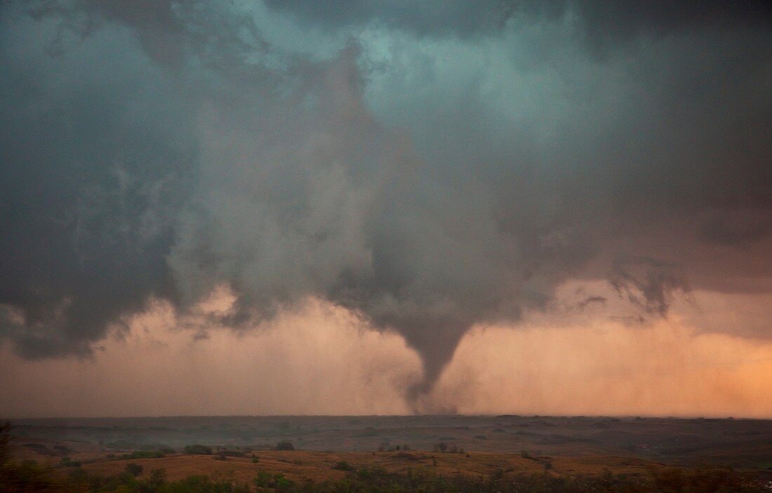 Tornado over fields,USA