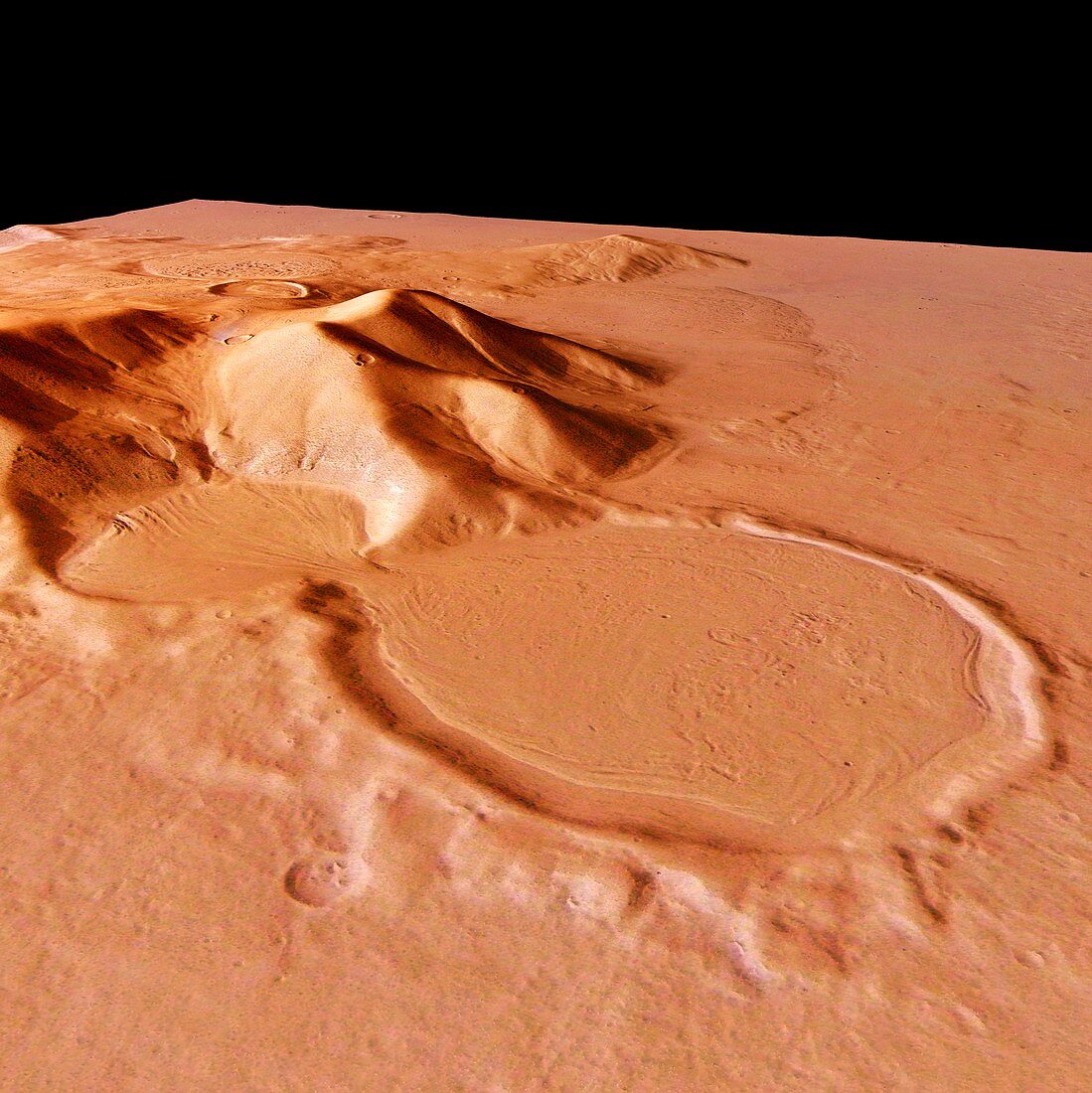 Martian crater,Promethei Terra,Mars