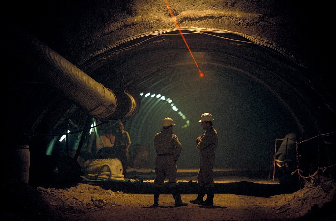 Metro train tunnel construction