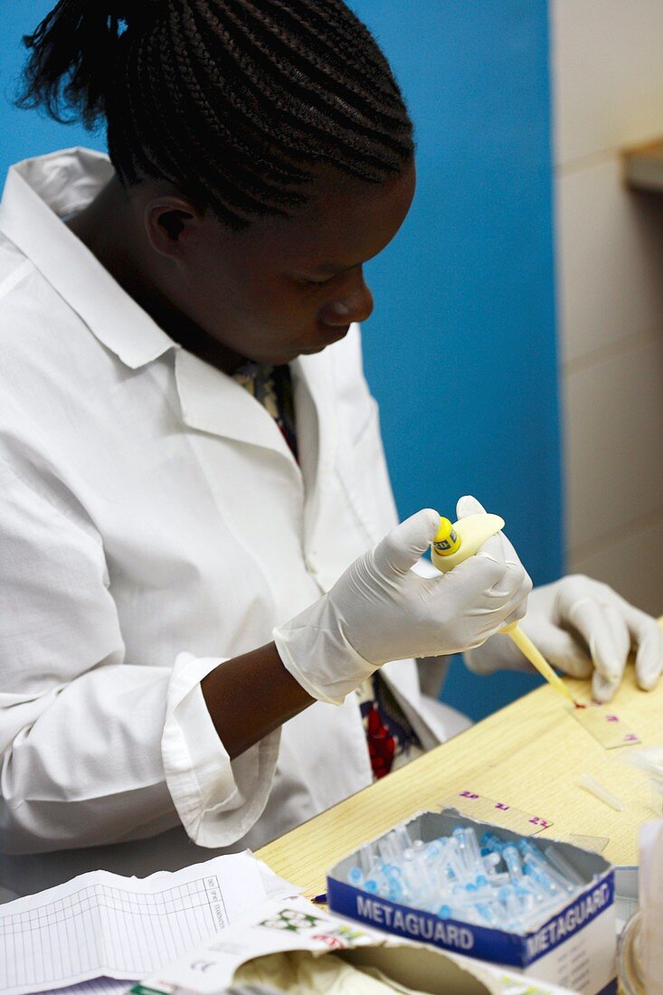 Medical blood analysis,Uganda