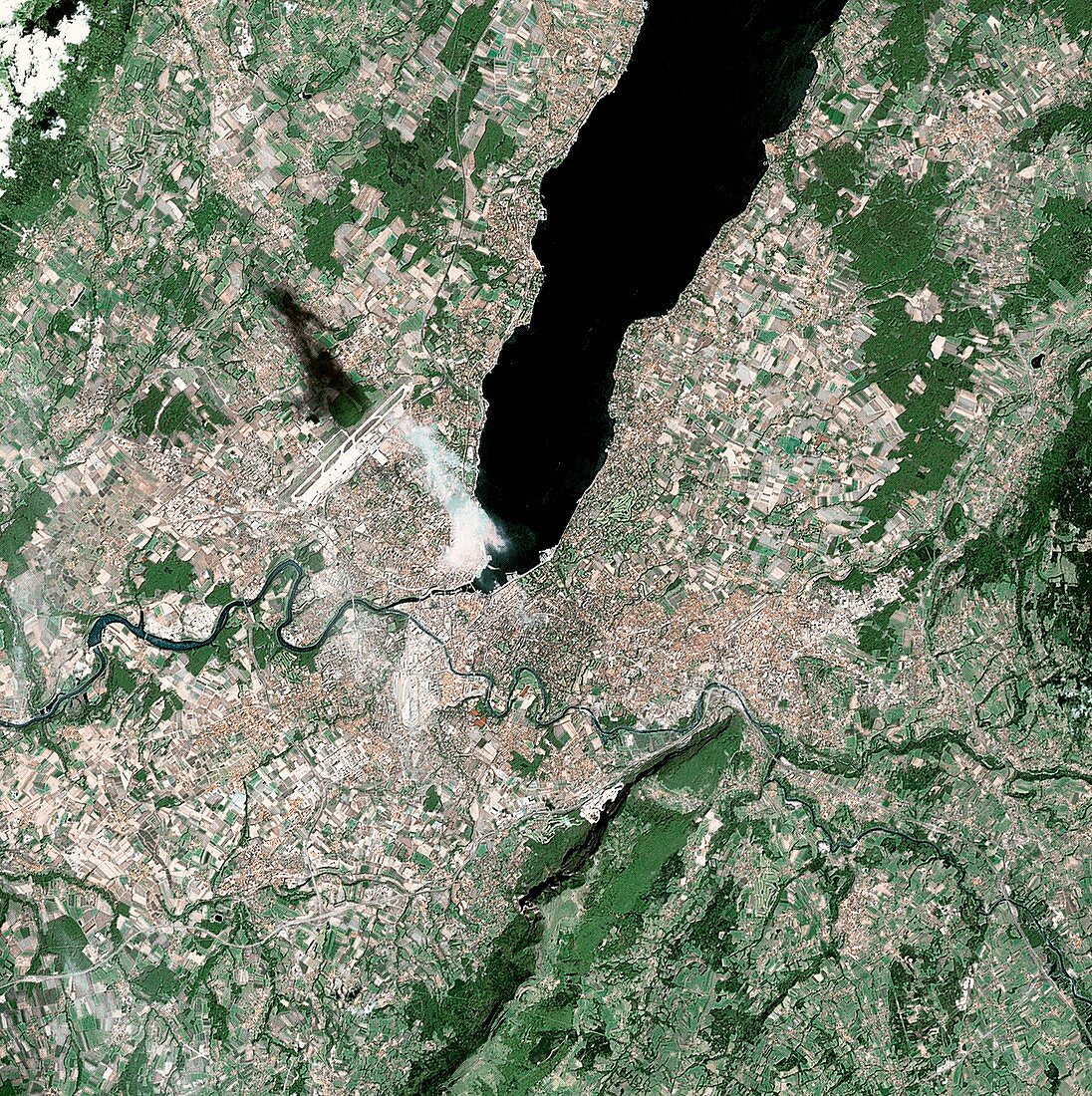 Geneva,Switzerland,satellite image