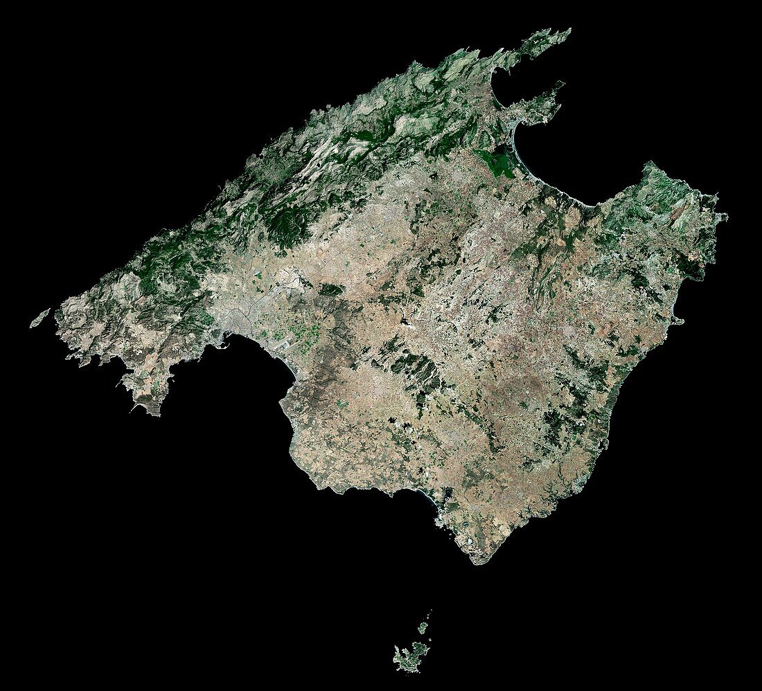 Majorca,Spain,satellite image