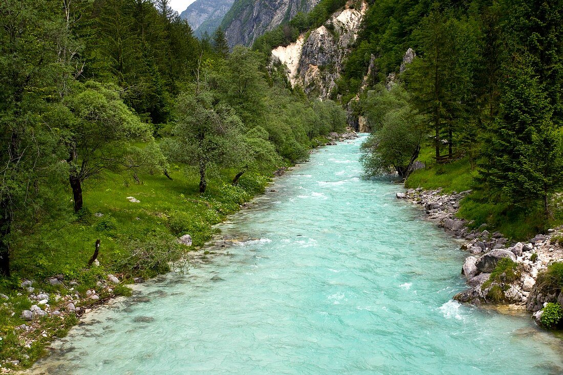River Soca in Slovenia
