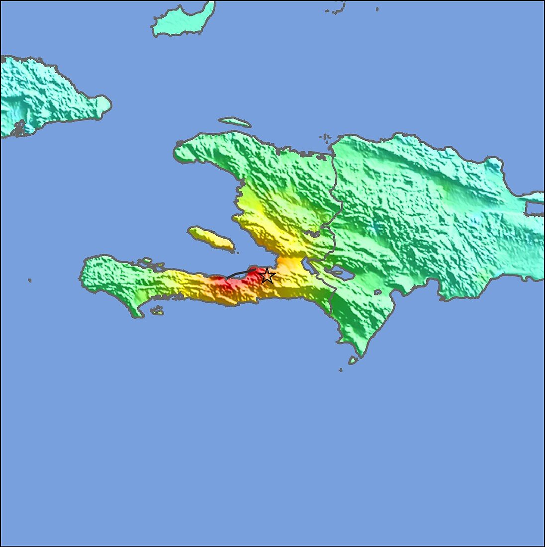 2010 Haiti earthquake intensity map