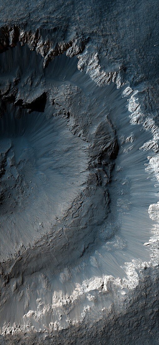 Martian crater,satellite image