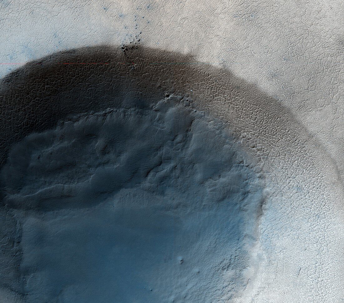 Martian crater,satellite image