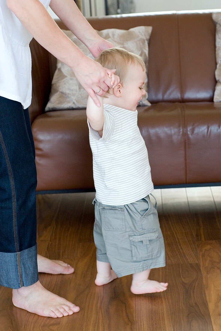 Toddler learning to walk