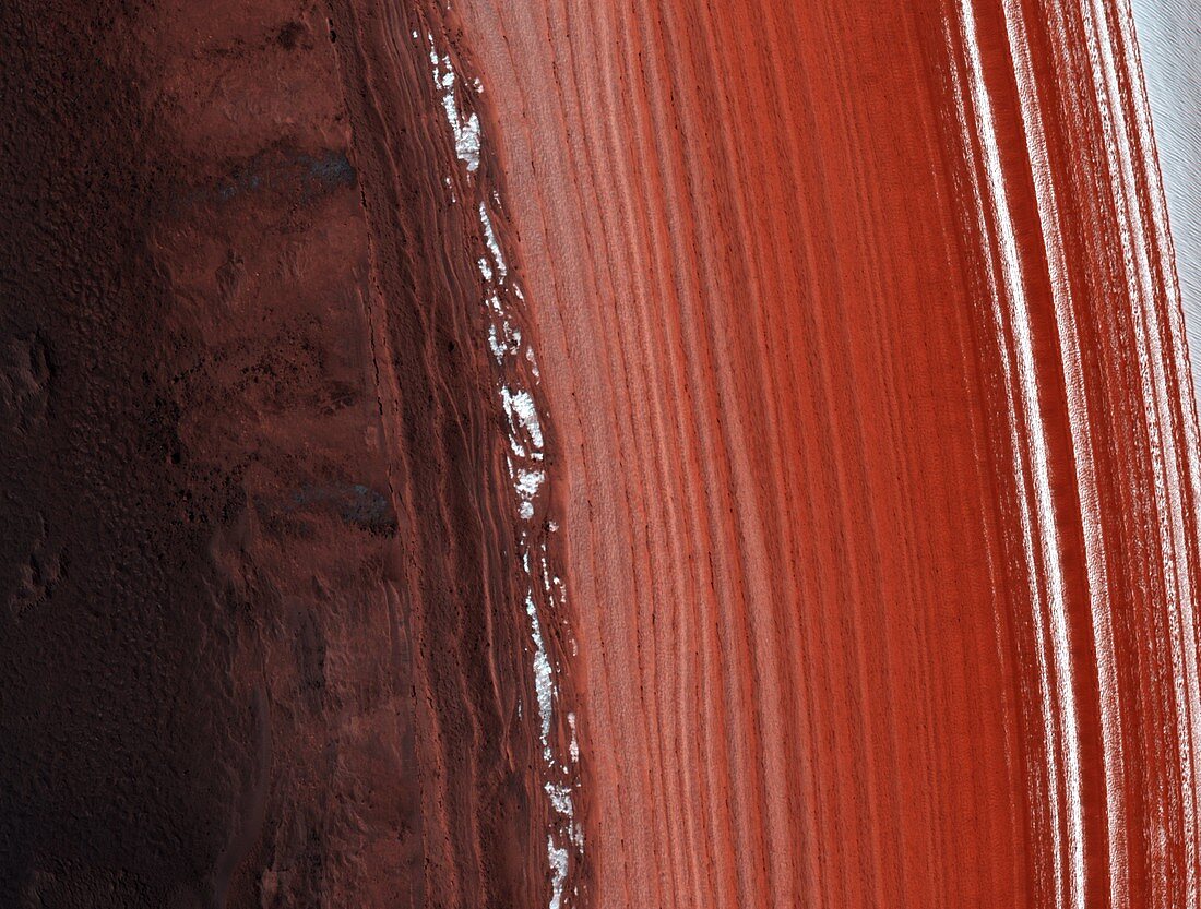 Martian polar scarp,satellite image
