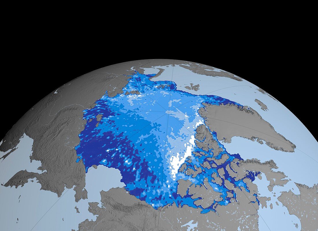Autumn Arctic sea ice thickness,2004