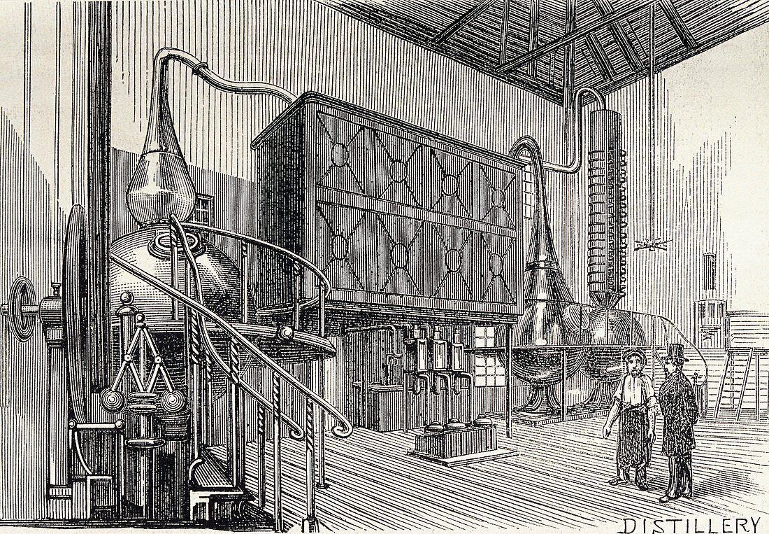 Gin distillery,historical artwork