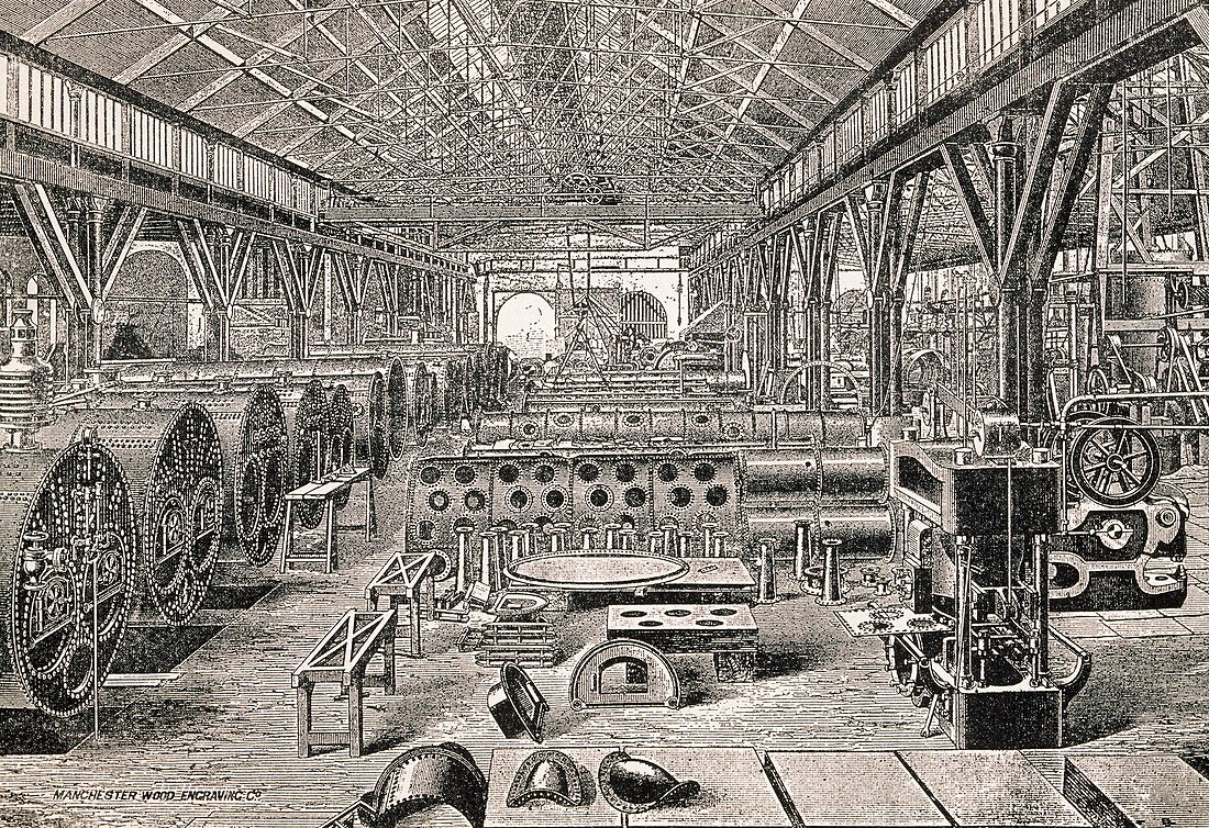 Boiler factory,historical artwork