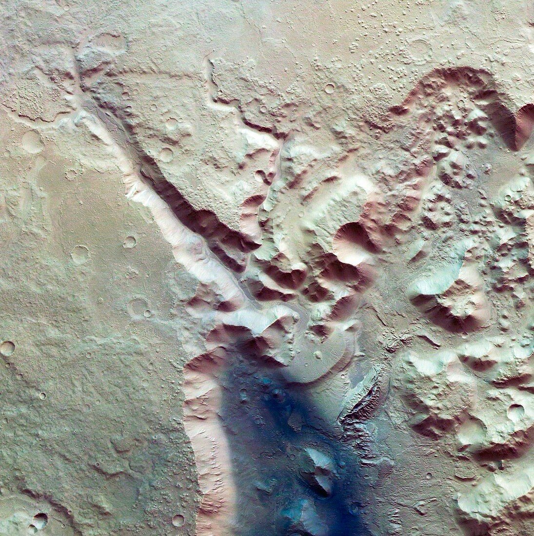 Nepenthes Mensae,Mars,satellite image