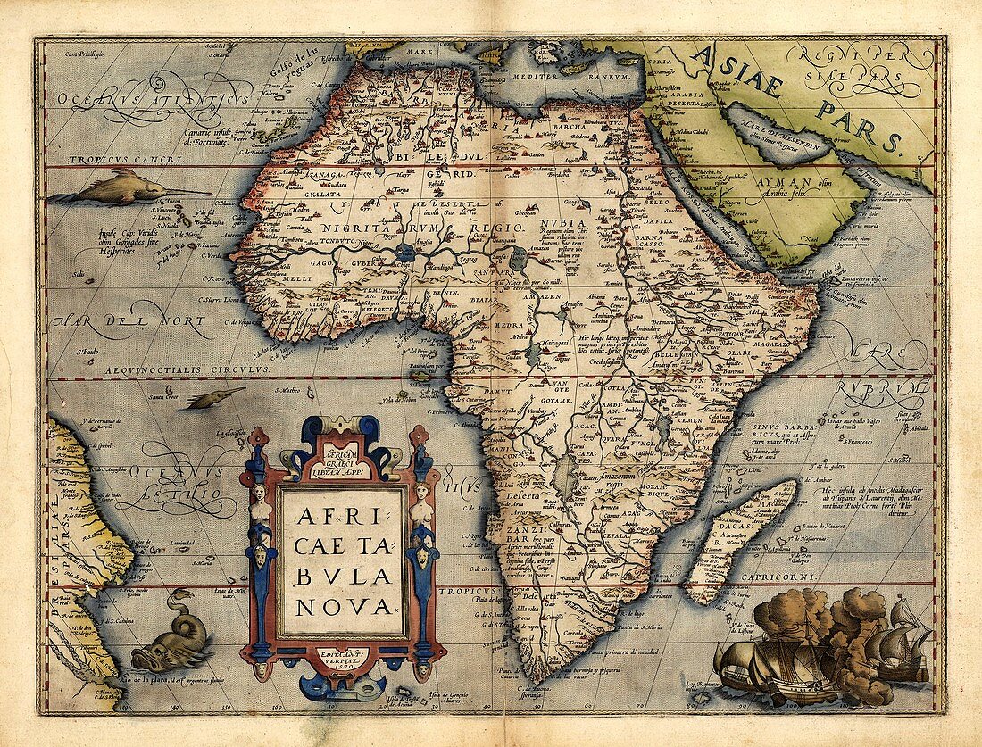 Ortelius's map of Africa,1570