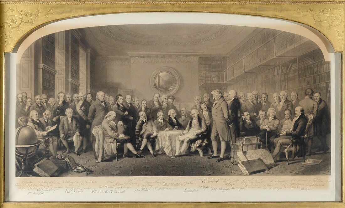 Men of Science Living in 1807-8 engraving