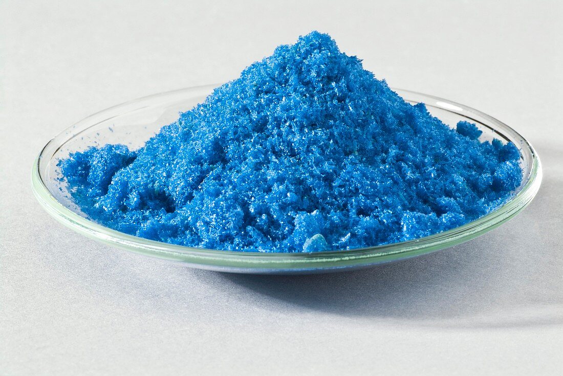 Hydrated copper (II) sulphate crystals