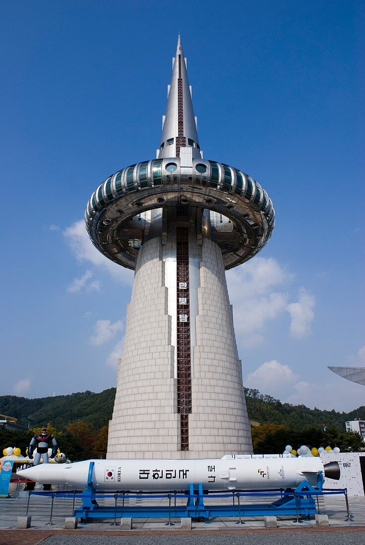 Hanbit Tower and Korean rocket,Daejeon