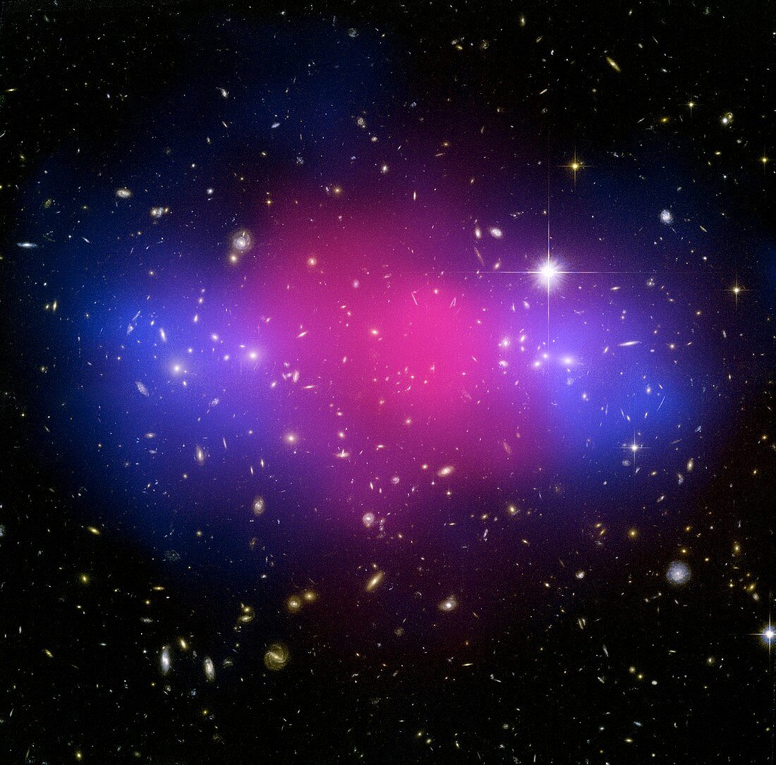 Galaxy cluster collision,X-ray image