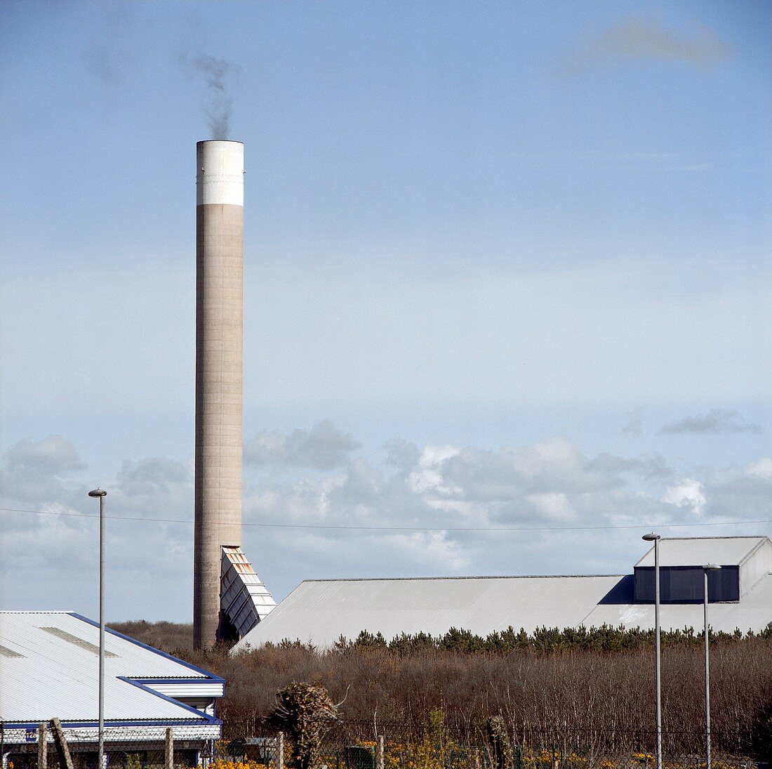 Aluminium smelter chimney