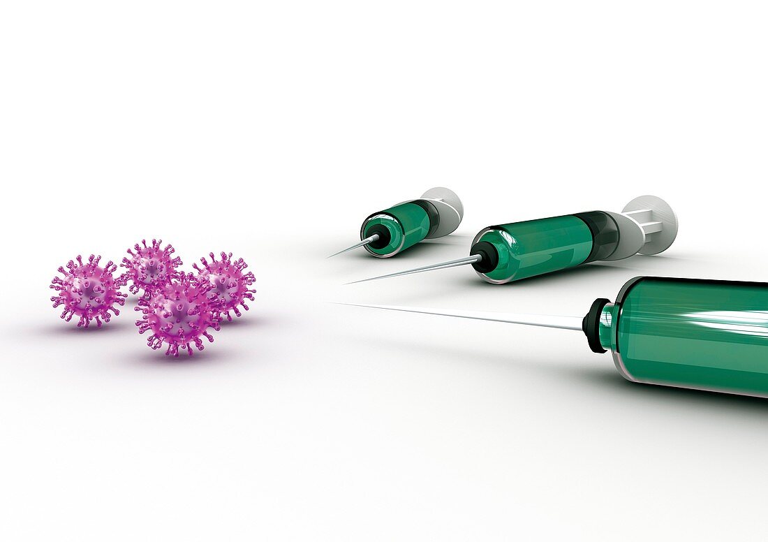 Flu vaccine,conceptual artwork