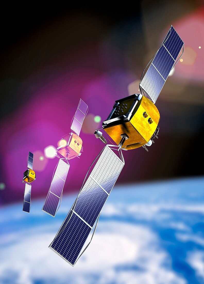 Communications satellites,artwork