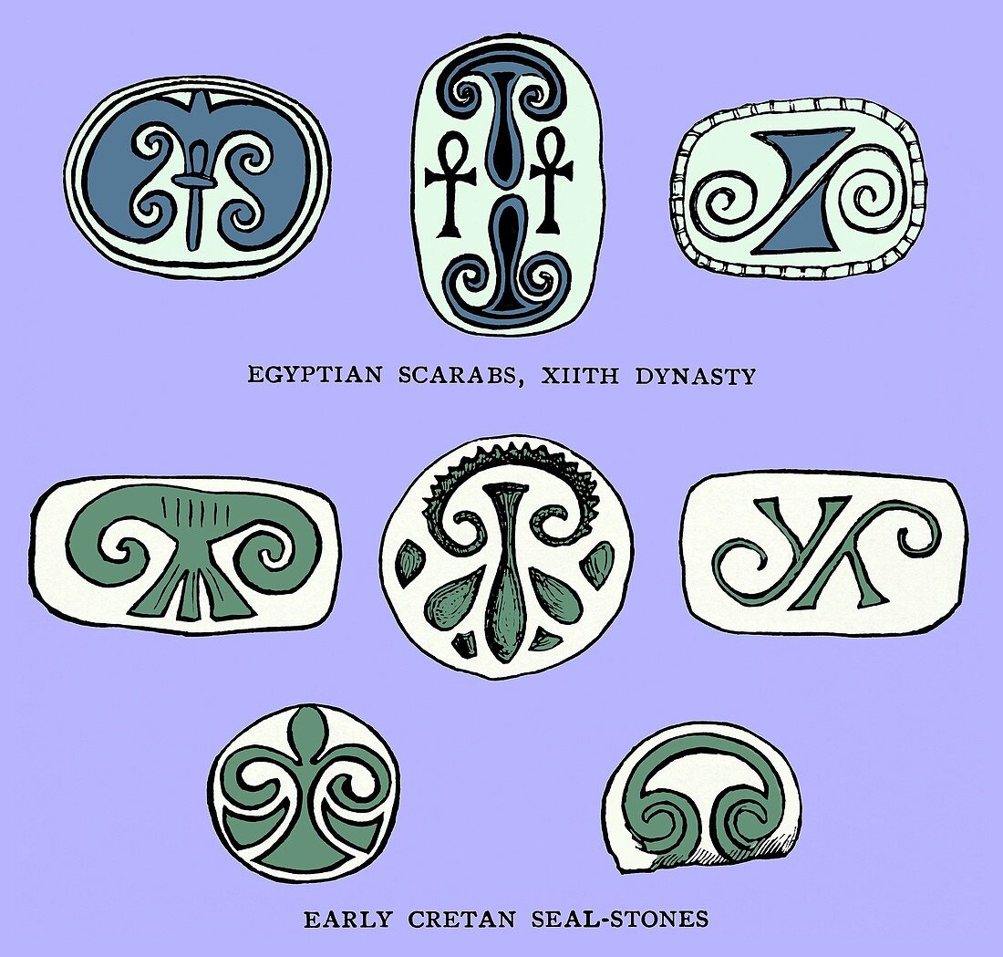 Egyptian scarabs and Cretan seal-stones