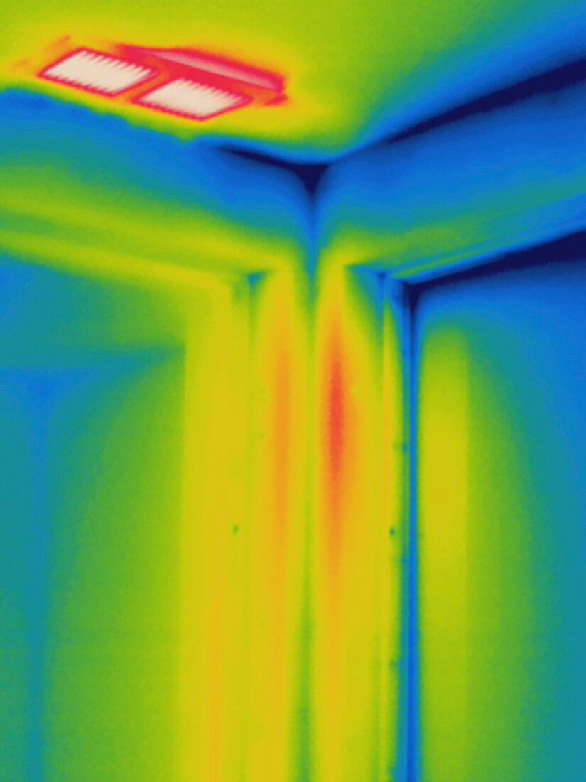 Thermogram,heating vent,temp variation