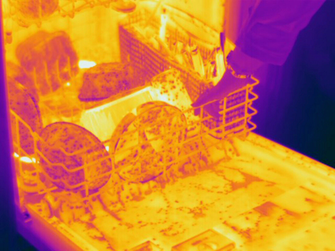 Thermogram - Dishwasher after wash cycle