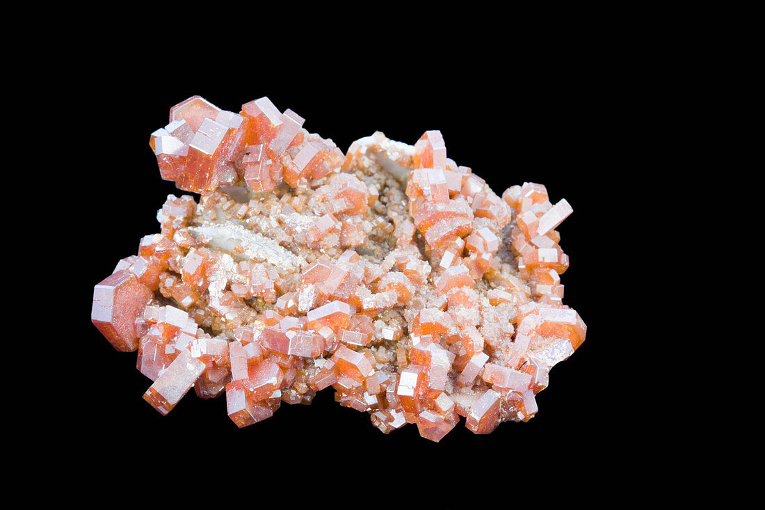 Vanadinite crystals,an ore of Vanadium